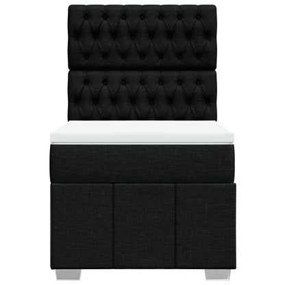 Giroletto a Molle con Materasso Nero 80x200 cm inTessuto