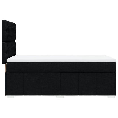 Giroletto a Molle con Materasso Nero 80x200 cm inTessuto