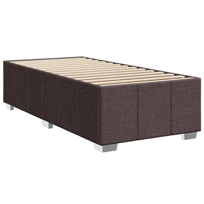 Giroletto a Molle con Materasso Marrone Scuro 80x200 cm Tessuto