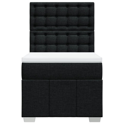 Giroletto a Molle con Materasso Nero 80x200 cm inTessuto