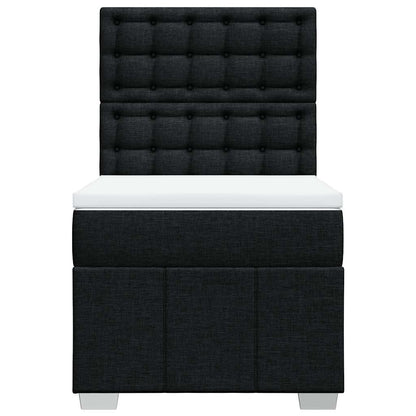 Giroletto a Molle con Materasso Nero 80x200 cm inTessuto