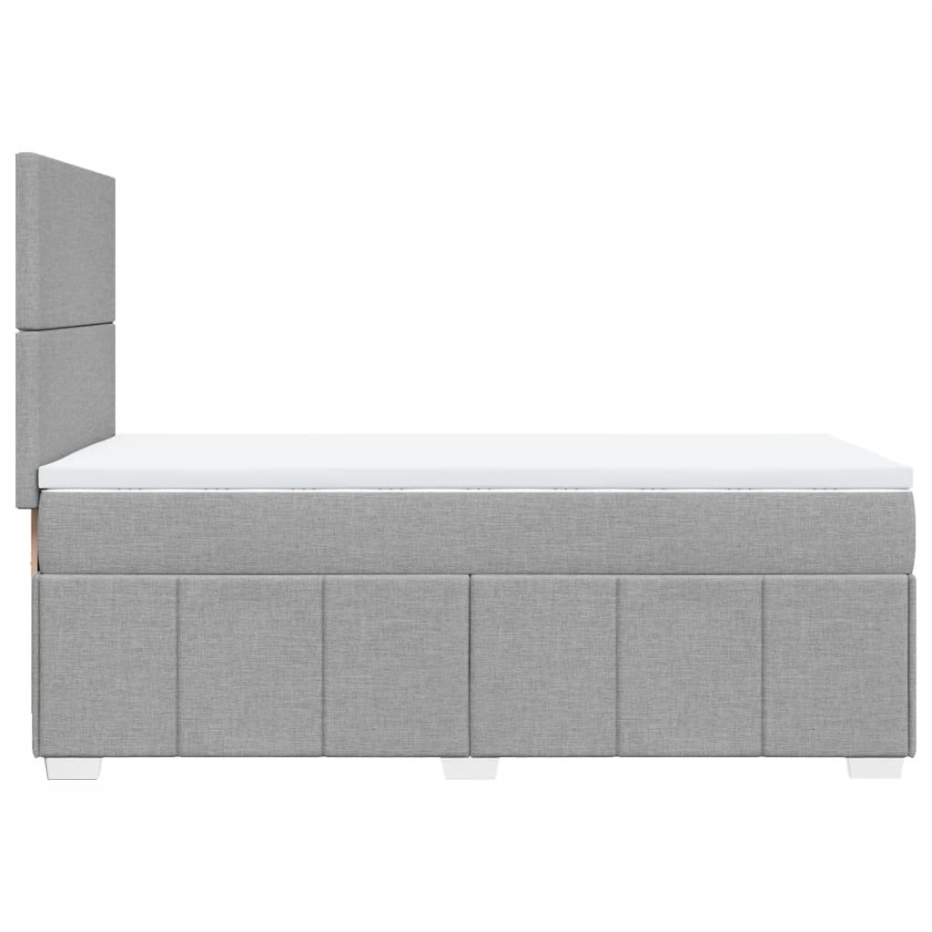 Giroletto a Molle con Materasso Grigio Chiaro 90x190 cm Tessuto