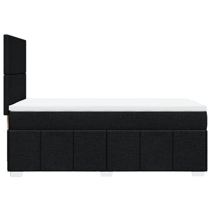 Giroletto a Molle con Materasso Nero 90x190 cm in Tessuto