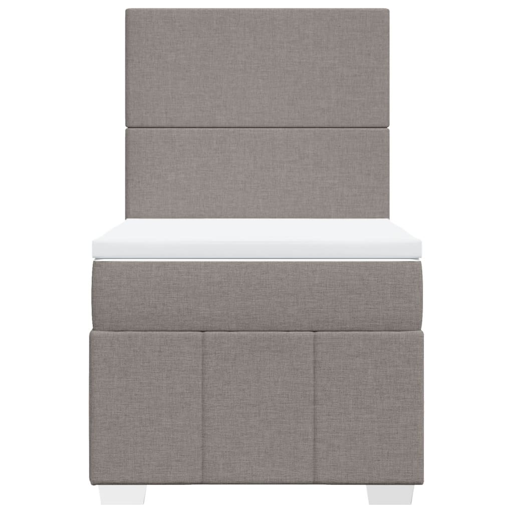 Giroletto a Molle con Materasso Tortora 90x190 cm in Tessuto