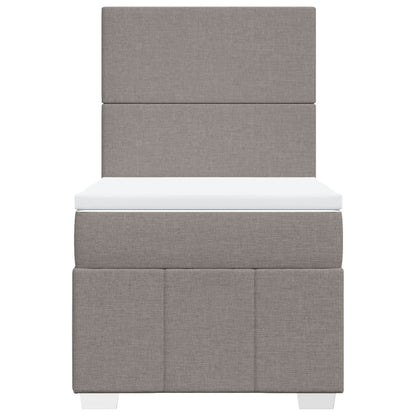 Giroletto a Molle con Materasso Tortora 90x190 cm in Tessuto