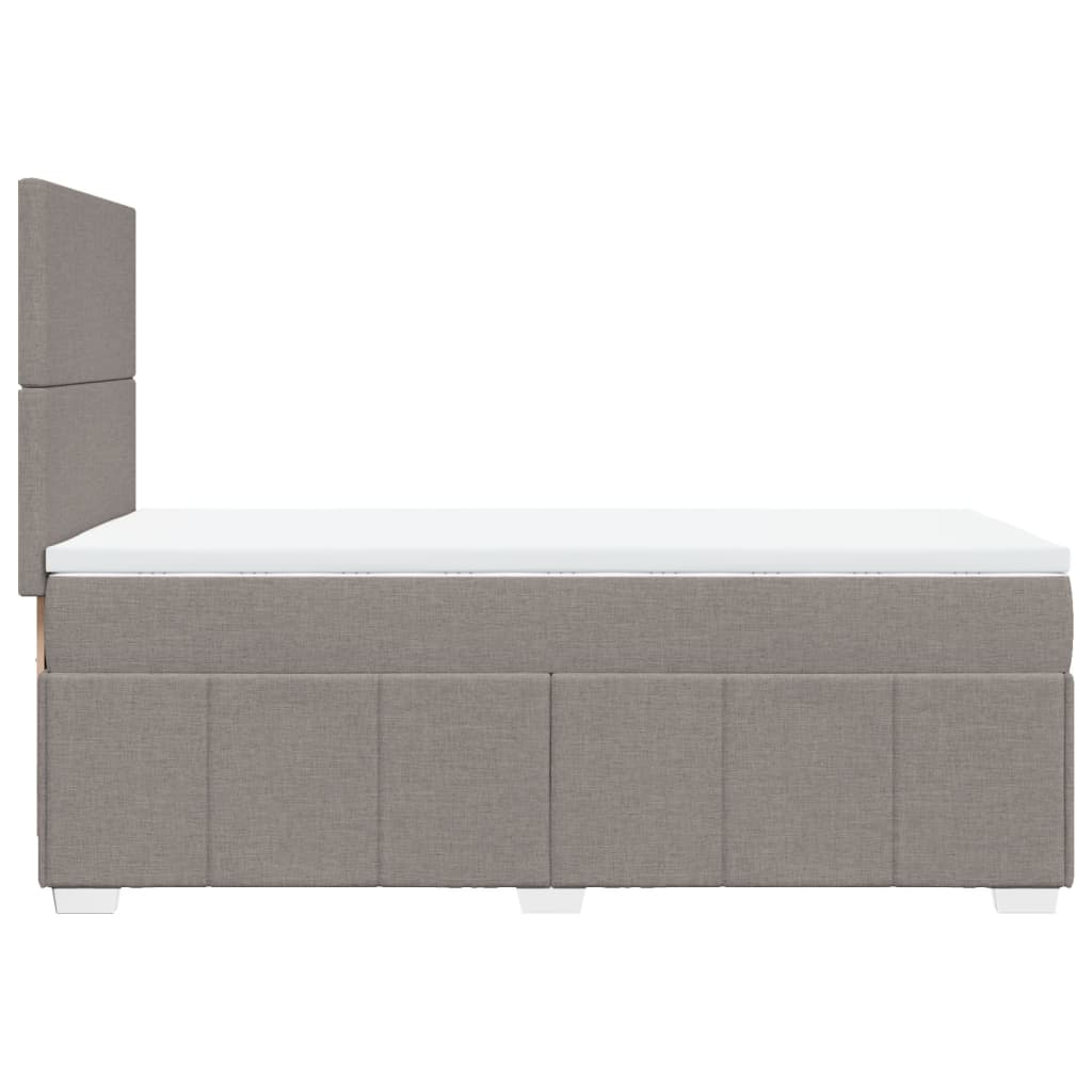 Giroletto a Molle con Materasso Tortora 90x190 cm in Tessuto