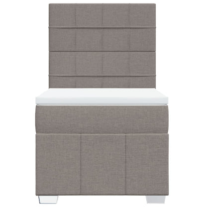 Giroletto a Molle con Materasso Tortora 90x190 cm in Tessuto