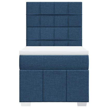 Giroletto a Molle con Materasso Blu 90x190 cm in Tessuto