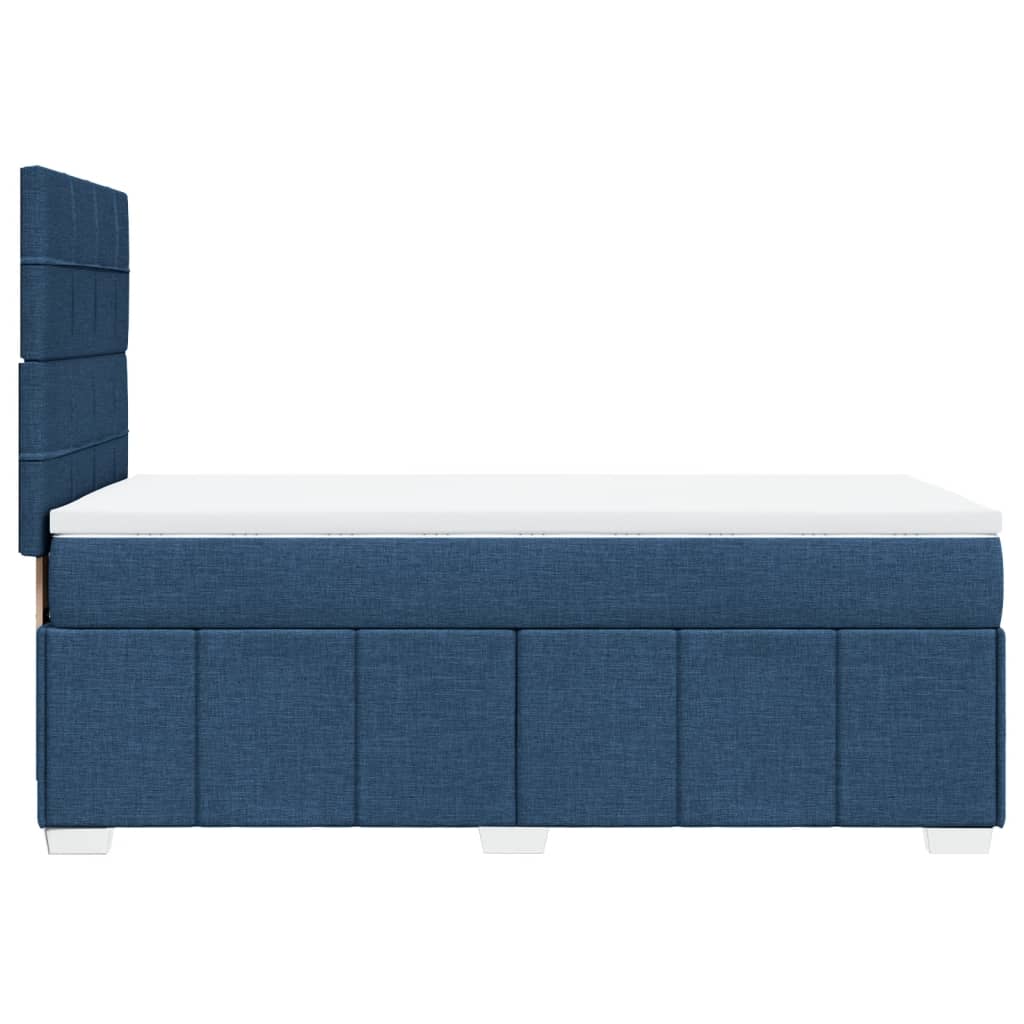 Giroletto a Molle con Materasso Blu 90x190 cm in Tessuto