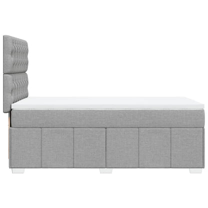 Giroletto a Molle con Materasso Grigio Chiaro 90x190 cm Tessuto