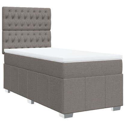 Giroletto a Molle con Materasso Tortora 90x190 cm in Tessuto