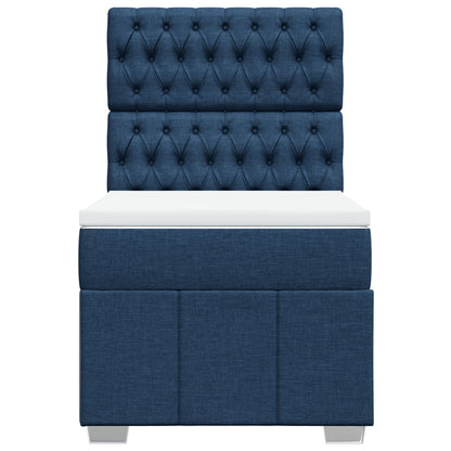 Giroletto a Molle con Materasso Blu 90x190 cm in Tessuto
