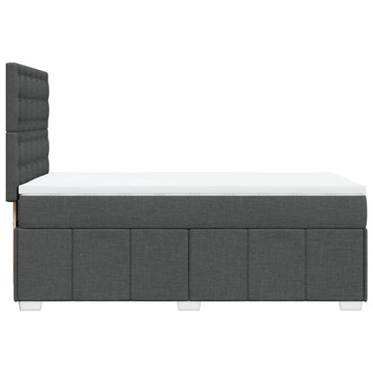 Giroletto a Molle con Materasso Grigio Scuro 90x190 cm Tessuto