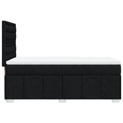 Giroletto a Molle con Materasso Nero 90x190 cm in Tessuto