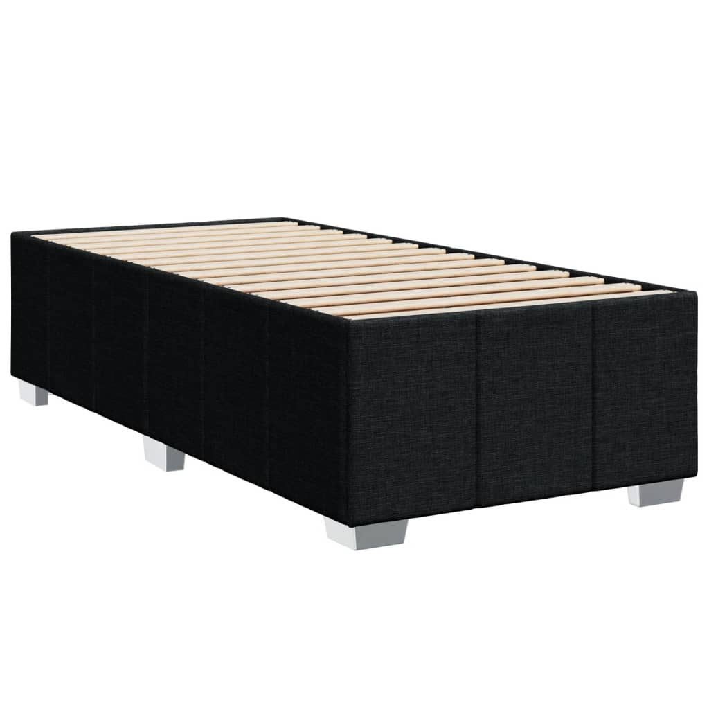 Giroletto a Molle con Materasso Nero 90x190 cm in Tessuto