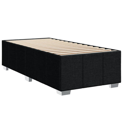 Giroletto a Molle con Materasso Nero 90x190 cm in Tessuto