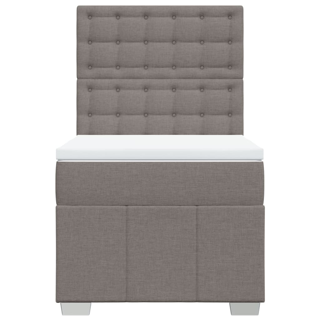Giroletto a Molle con Materasso Tortora 90x190 cm in Tessuto