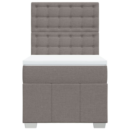 Giroletto a Molle con Materasso Tortora 90x190 cm in Tessuto