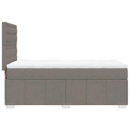 Giroletto a Molle con Materasso Tortora 90x190 cm in Tessuto