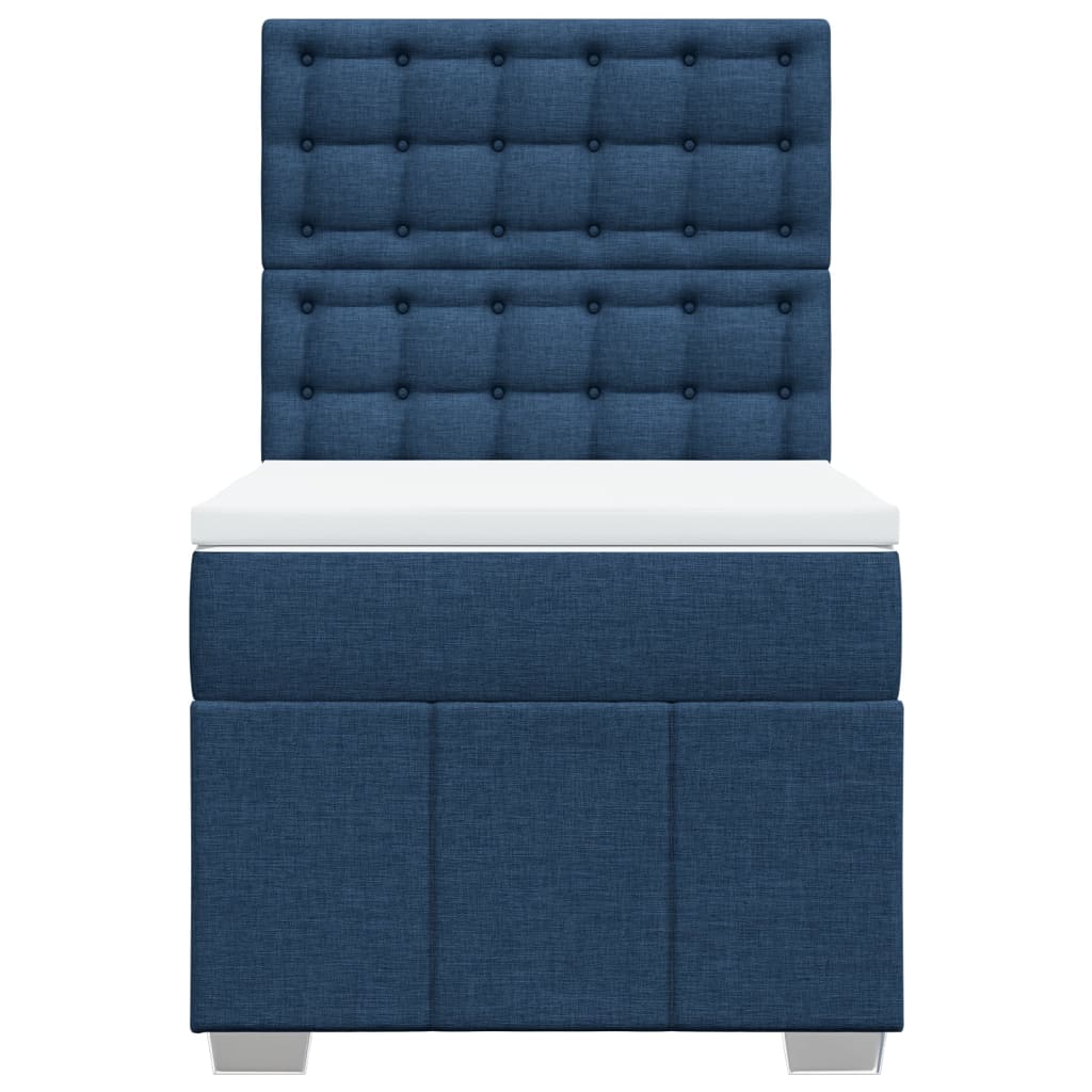 Giroletto a Molle con Materasso Blu 90x190 cm in Tessuto