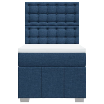 Giroletto a Molle con Materasso Blu 90x190 cm in Tessuto