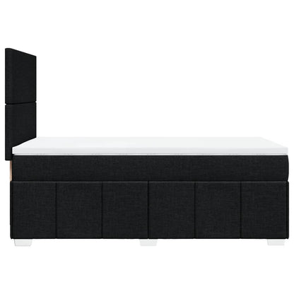 Giroletto a Molle con Materasso Nero 90x200 cm in Tessuto