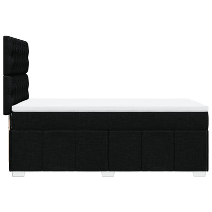 Giroletto a Molle con Materasso Nero 90x200 cm in Tessuto
