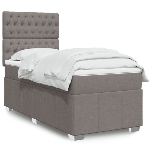 Giroletto a Molle con Materasso Tortora 90x200 cm inTessuto - homemem39
