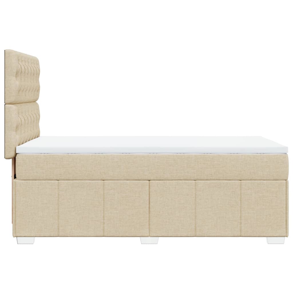 Giroletto a Molle con Materasso Crema 90x200 cm inTessuto