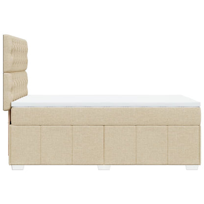 Giroletto a Molle con Materasso Crema 90x200 cm inTessuto