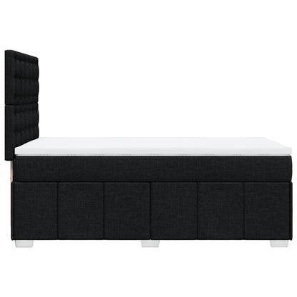Giroletto a Molle con Materasso Nero 90x200 cm in Tessuto