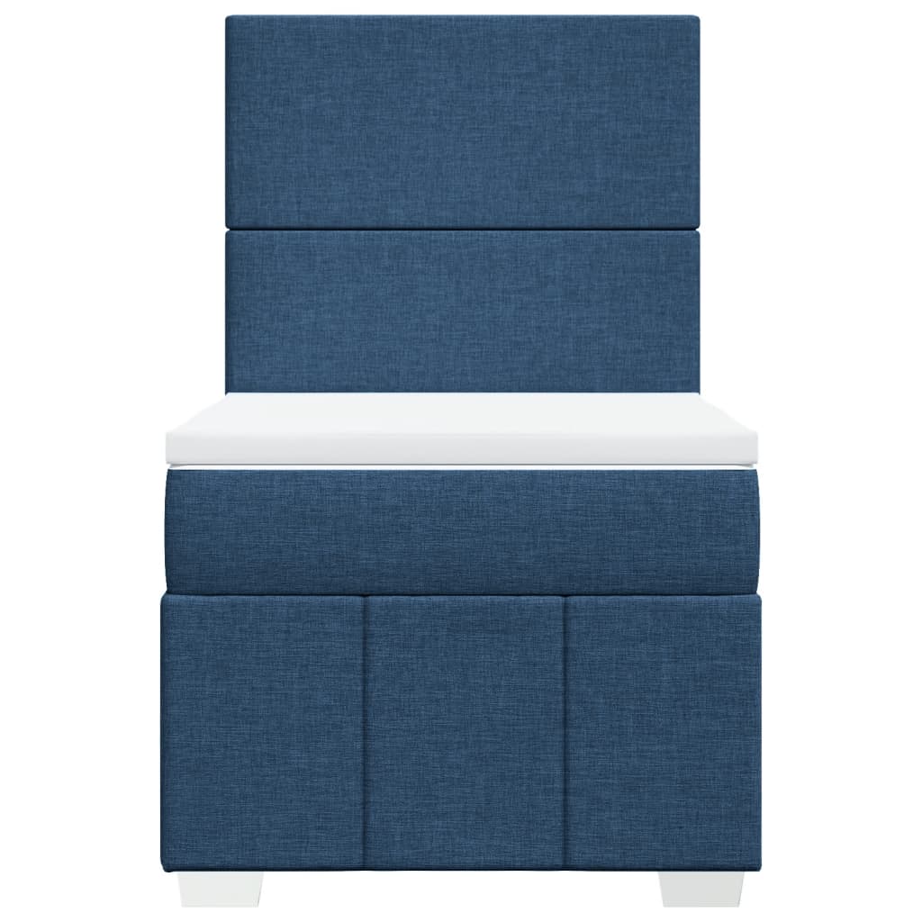 Giroletto a Molle con Materasso Blu 100x200 cm in Tessuto