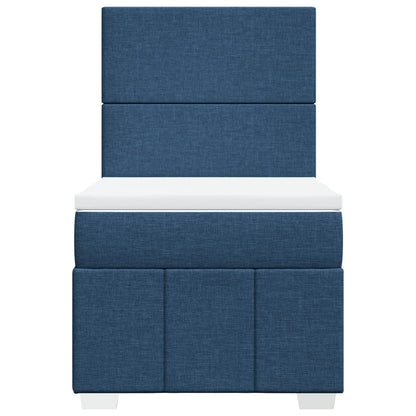 Giroletto a Molle con Materasso Blu 100x200 cm in Tessuto