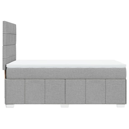 Giroletto a Molle con Materasso Grigio Chiaro100x200 cm Tessuto