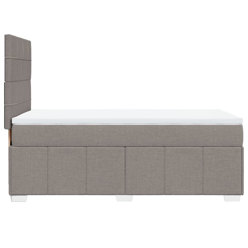 Giroletto a Molle con Materasso Tortora 100x200 cm in Tessuto | homemem39