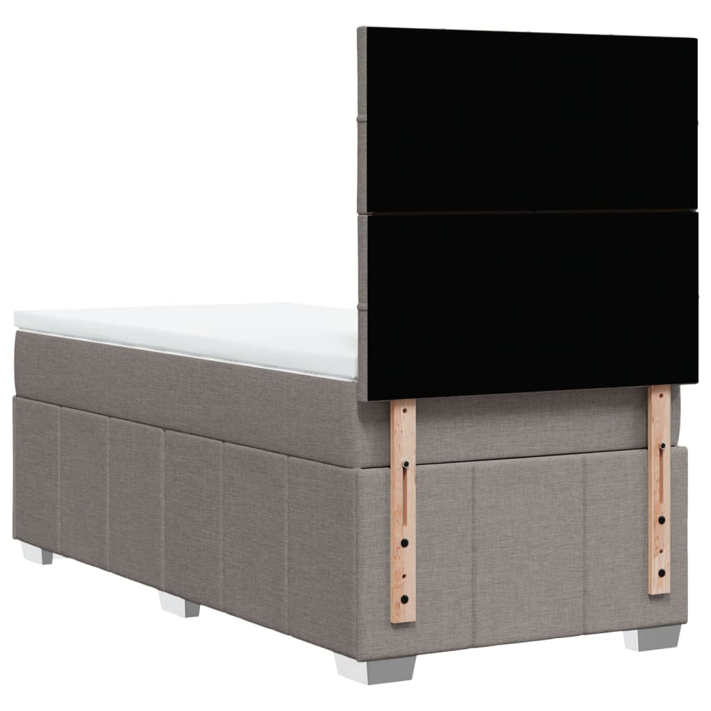 Giroletto a Molle con Materasso Tortora 100x200 cm in Tessuto | homemem39