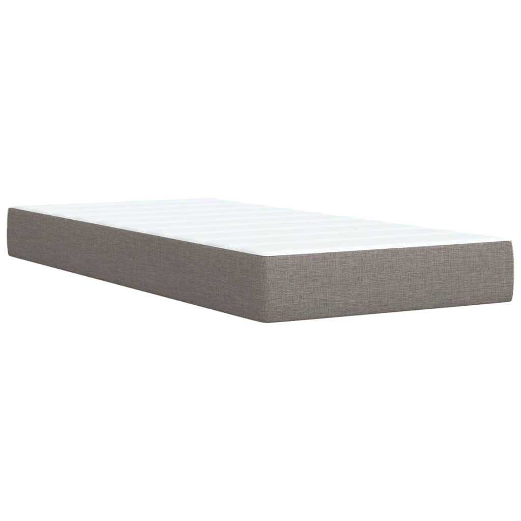 Giroletto a Molle con Materasso Tortora 100x200 cm in Tessuto | homemem39