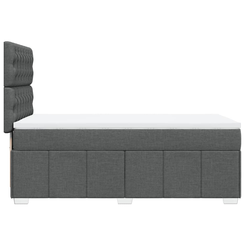 Giroletto a Molle con Materasso Grigio Scuro 100x200 cm Tessuto | homemem39