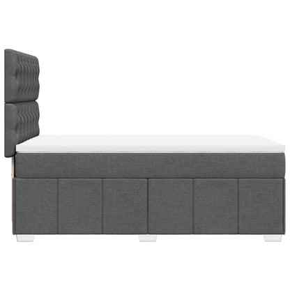 Giroletto a Molle con Materasso Grigio Scuro 100x200 cm Tessuto | homemem39