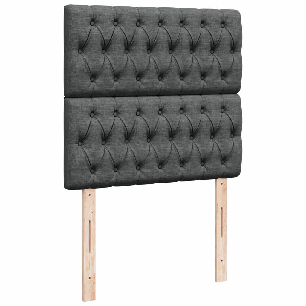 Giroletto a Molle con Materasso Grigio Scuro 100x200 cm Tessuto | homemem39