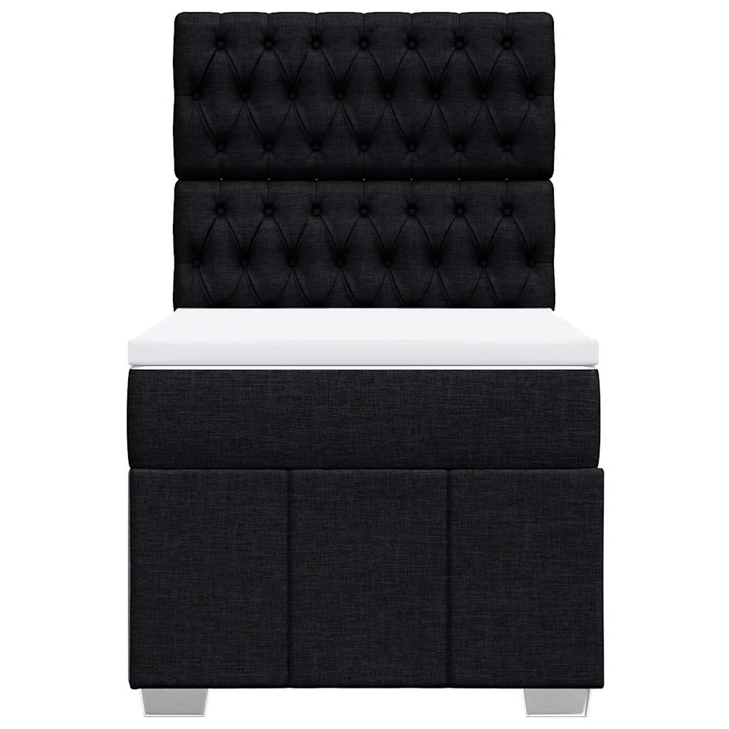 Giroletto a Molle con Materasso Nero 100x200 cm in Tessuto | homemem39