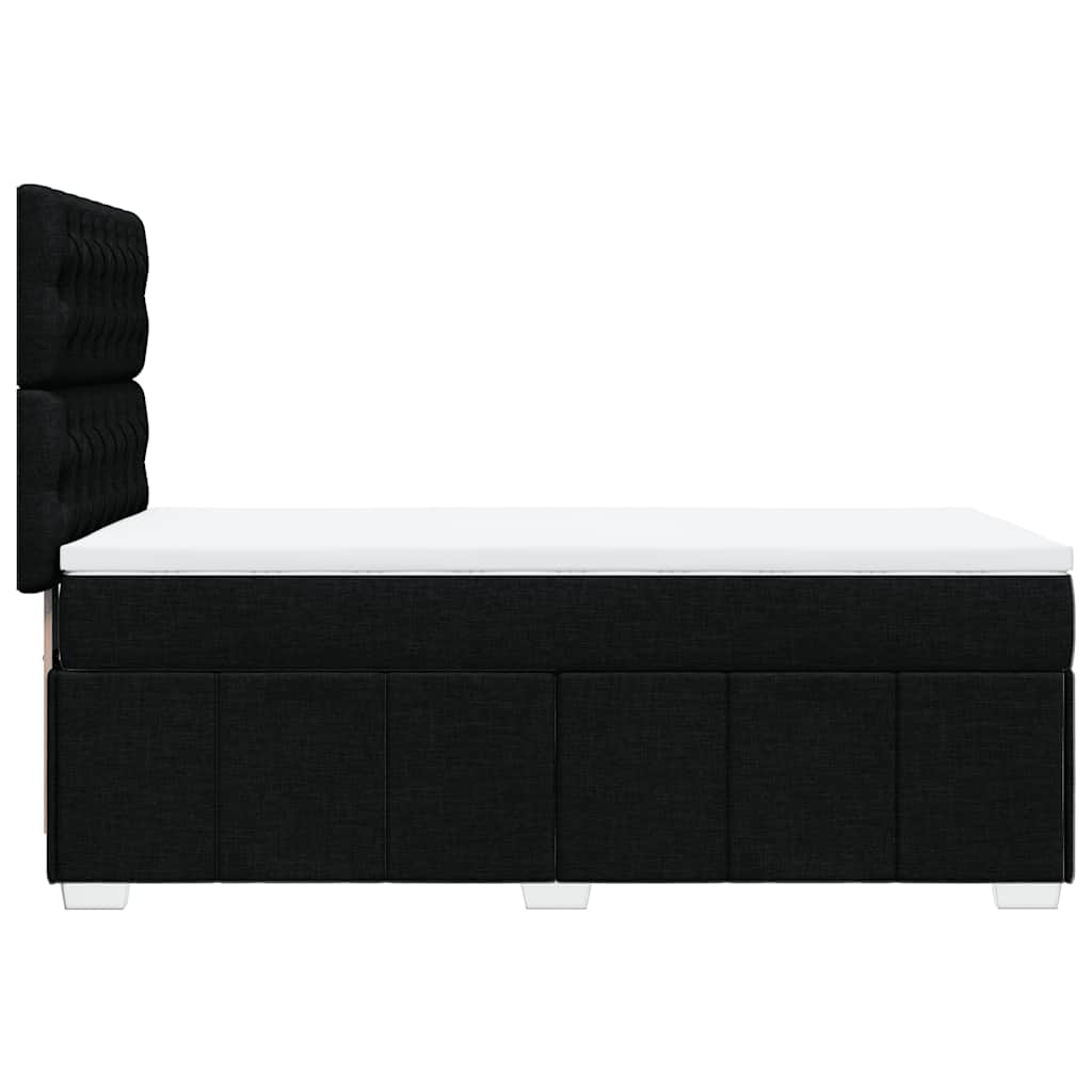 Giroletto a Molle con Materasso Nero 100x200 cm in Tessuto | homemem39