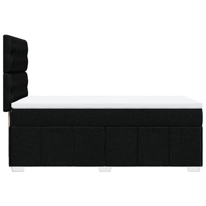Giroletto a Molle con Materasso Nero 100x200 cm in Tessuto | homemem39