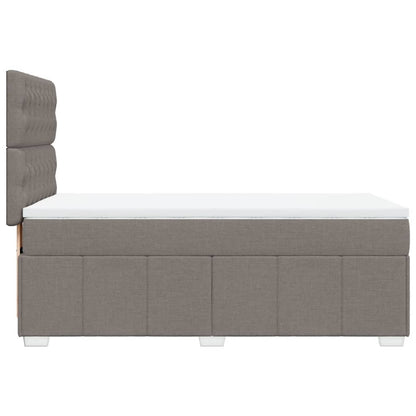 Giroletto a Molle con Materasso Tortora 100x200 cm in Tessuto