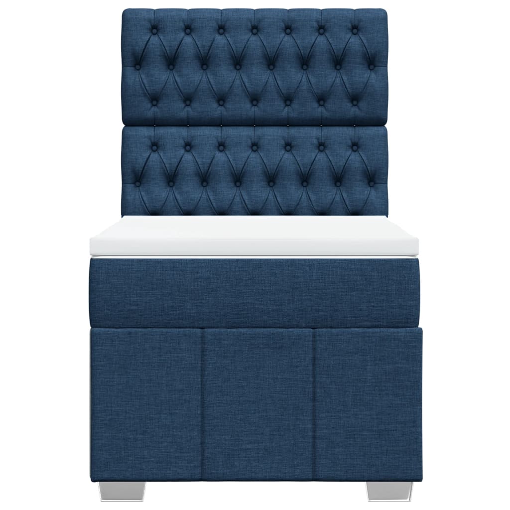 Giroletto a Molle con Materasso Blu 100x200 cm in Tessuto | homemem39