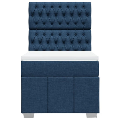 Giroletto a Molle con Materasso Blu 100x200 cm in Tessuto | homemem39