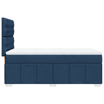 Giroletto a Molle con Materasso Blu 100x200 cm in Tessuto | homemem39