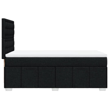 Giroletto a Molle con Materasso Nero 100x200 cm in Tessuto