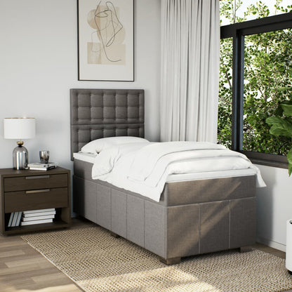 Giroletto a Molle con Materasso Tortora 100x200 cm in Tessuto | homemem39