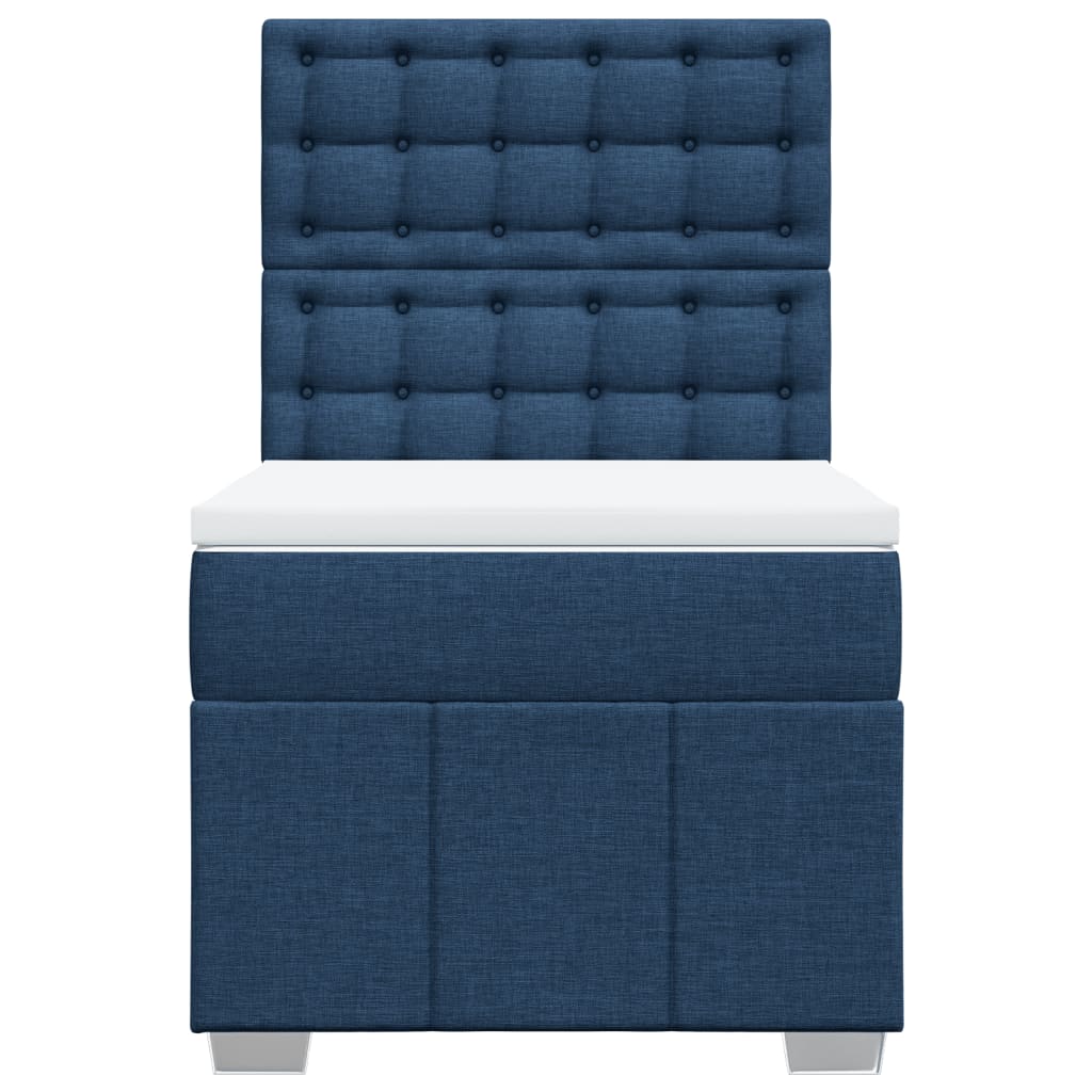 Giroletto a Molle con Materasso Blu 100x200 cm in Tessuto